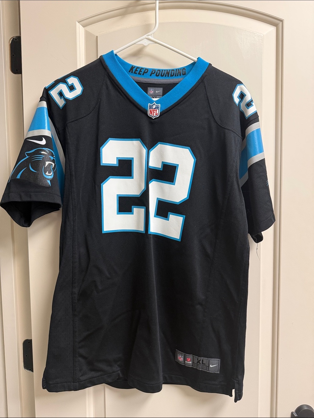 NWOT NFL Panthers McCaffrey Jersey #22 child XL